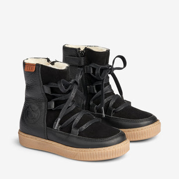 Wheat Footwear Woolie Tex Snørebånd Støvle Winter Footwear 0021 black