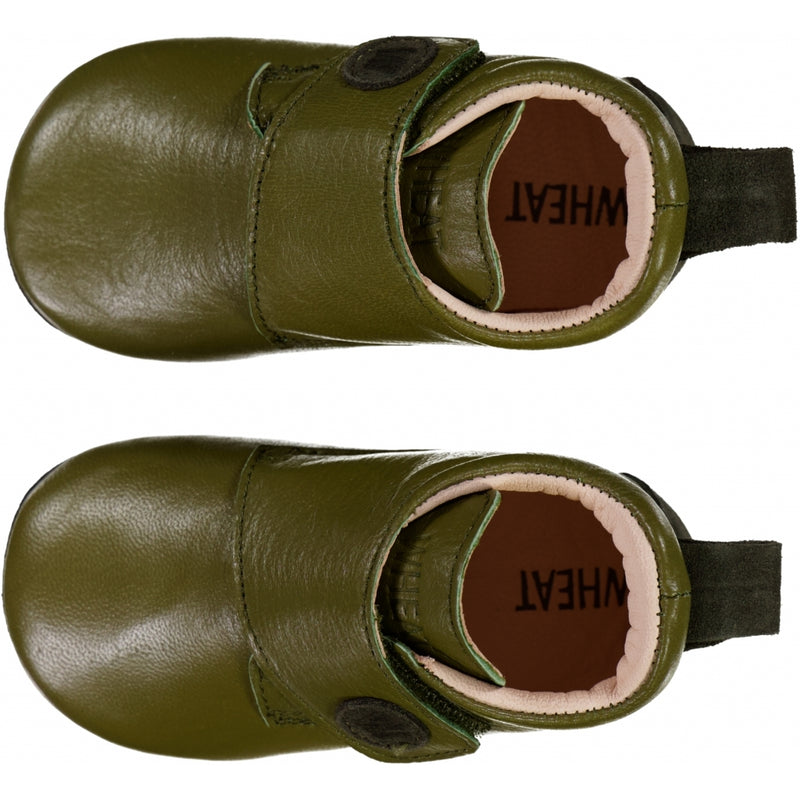 Wheat Footwear Dakota Indendørs Læder Sko Indoor Shoes 4214 olive