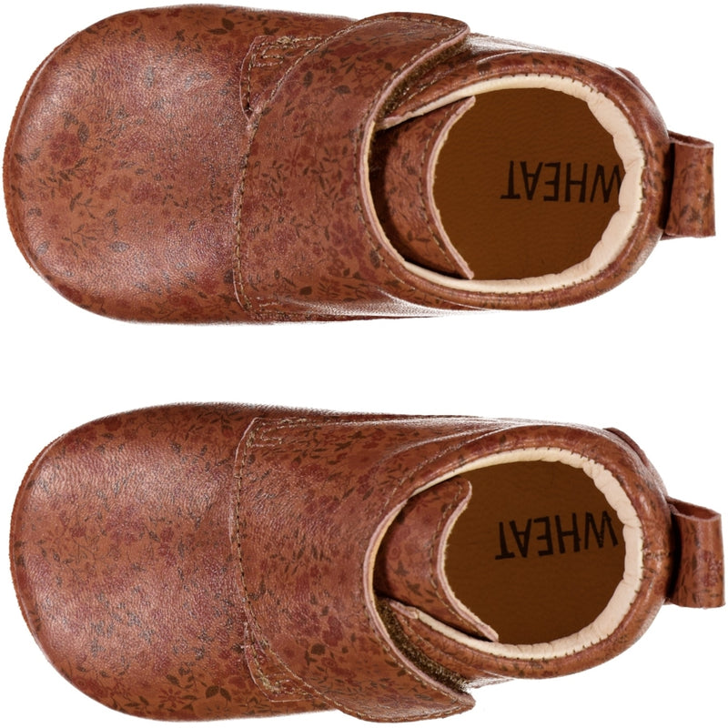 Wheat Footwear Dakota Printet Indendørs Sko Indoor Shoes 5305 amber brown flowers