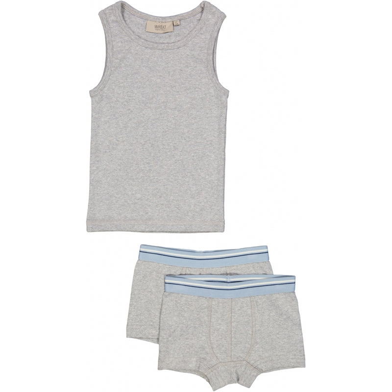 Wheat Drenge Undertøj Underwear/Bodies 0224 melange grey 