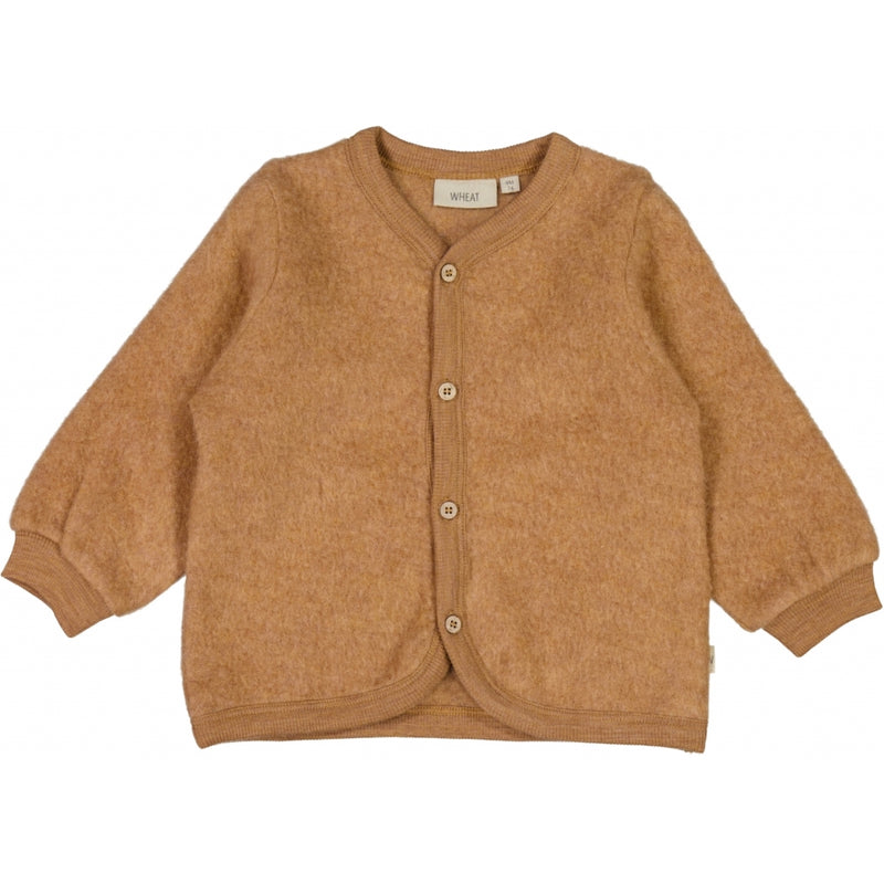 Wheat Wool Filtet Uld Cardigan Sweatshirts 3510 clay melange