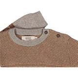 Wheat Jacquard Pullover Elias Knitted Tops 3229 warm grey melange