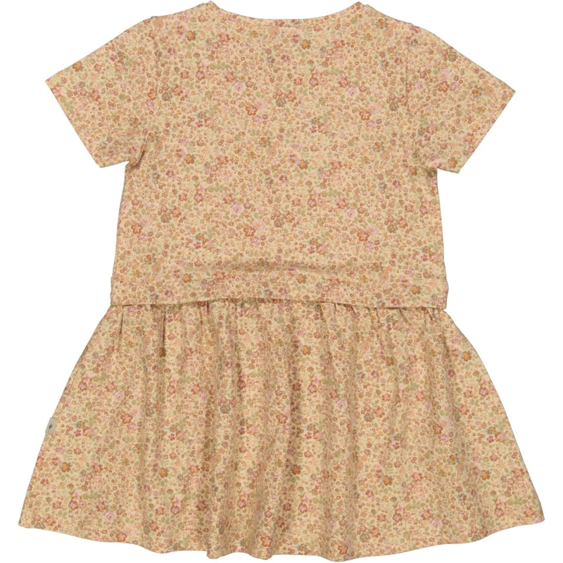 Wheat Main Kjole Adea Dresses 9044 barely beige small flowers