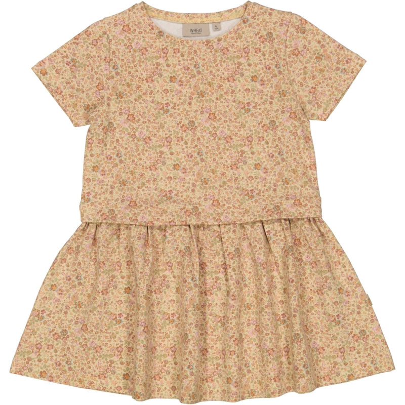 Wheat Main Kjole Adea Dresses 9044 barely beige small flowers