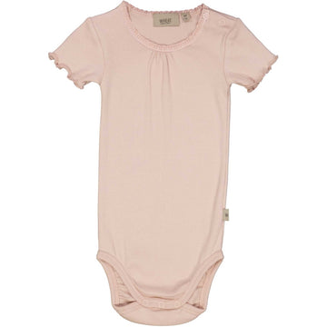 Wheat Main Kortærmet Blonde Rib Body Underwear/Bodies 2400 powder