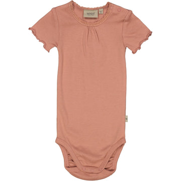 Wheat Main Kortærmet Blonde Rib Body Underwear/Bodies 3045 cameo brown