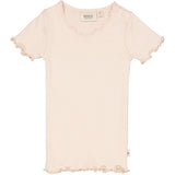Wheat Kortærmet Blonde Rib T-Shirt Jersey Tops and T-Shirts 2400 powder 