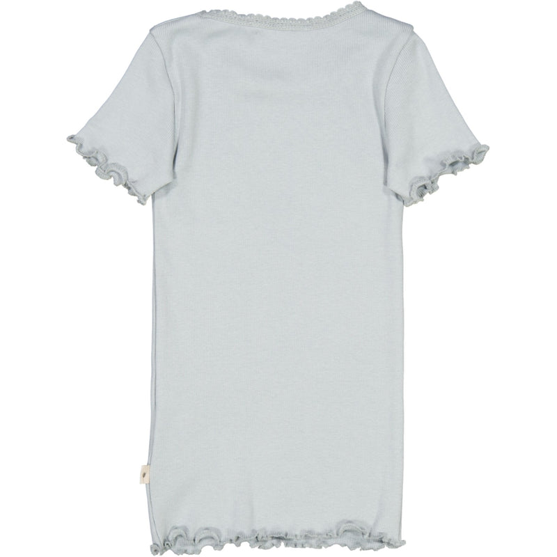 Wheat Kortærmet Blonde Rib T-shirt Jersey Tops and T-Shirts 1228 dusty dove