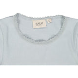 Wheat Kortærmet Blonde Rib T-shirt Jersey Tops and T-Shirts 1228 dusty dove
