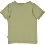 Wheat Kortærmet Rib T-shirt Jersey Tops and T-Shirts 4095 forest mist