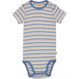 Wheat Main Kortærmet Stribet Body Underwear/Bodies 9087 bluefin multi stripe