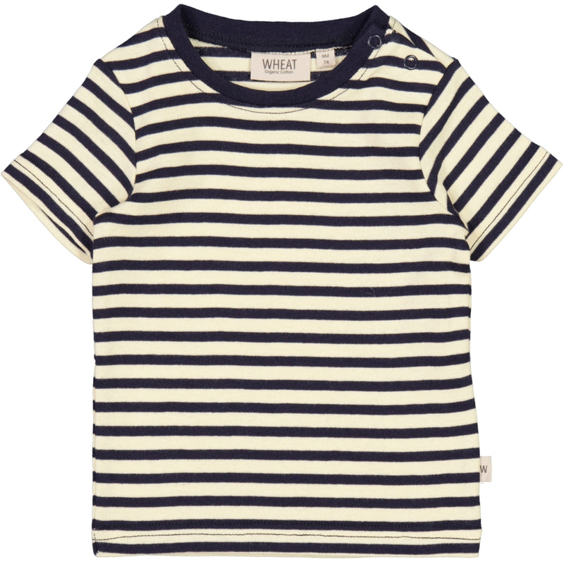 Wheat Kortærmet T-shirt Wagner Jersey Tops and T-Shirts 0327 deep wave stripe