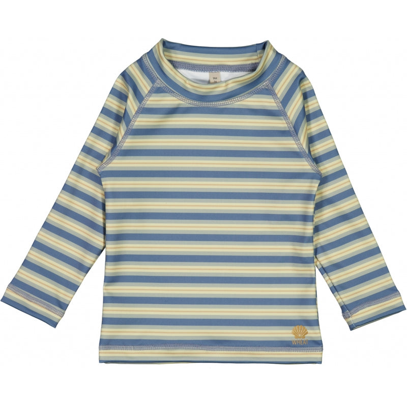 Wheat Langærmet Badebluse Dilan Swimwear 9088 bluefin stripe