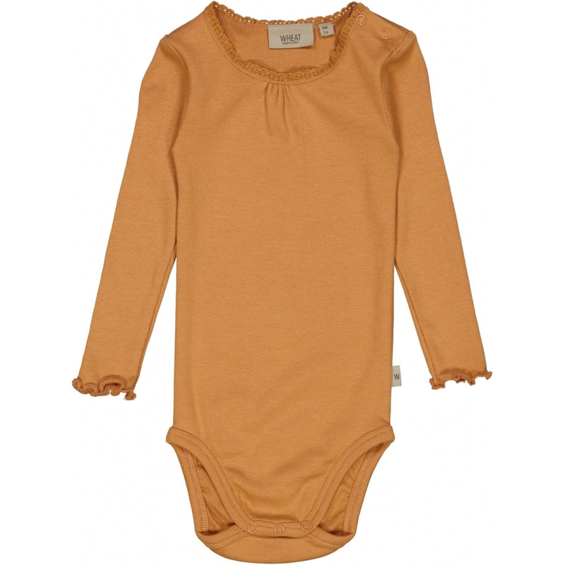 Wheat Langærmet Blonde Rib Body Underwear/Bodies 3351 sandstone