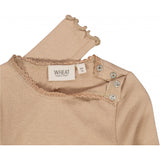 Wheat Langærmet Blonde Rib T-Shirt Jersey Tops and T-Shirts 3320 affogato