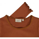 Wheat Langærmet Blonde Rib T-shirt Jersey Tops and T-Shirts 0001 bronze