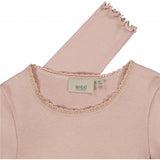 Wheat Langærmet Blonde Rib T-shirt Jersey Tops and T-Shirts 2487 rose powder