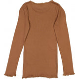 Wheat Langærmet Blonde Rib T-shirt Jersey Tops and T-Shirts 9003 acorn