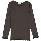 Wheat Langærmet Blonde Rib T-shirt Jersey Tops and T-Shirts 0033 black granite