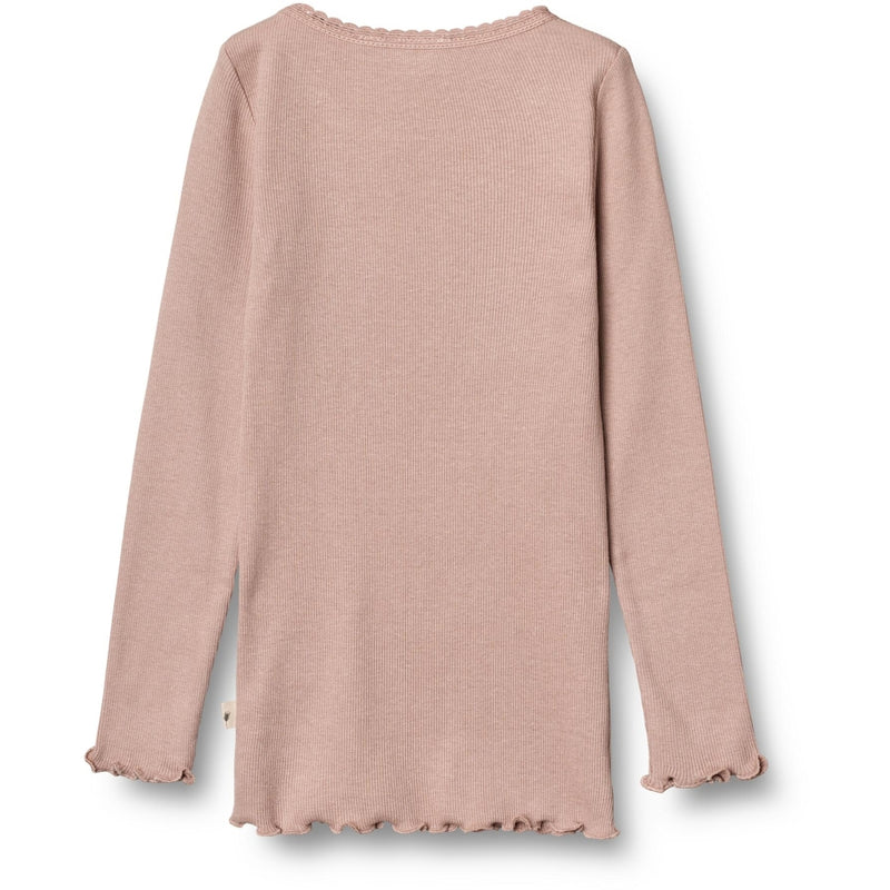 Wheat Main Langærmet Blonde Rib T-shirt Jersey Tops and T-Shirts 2026 rose