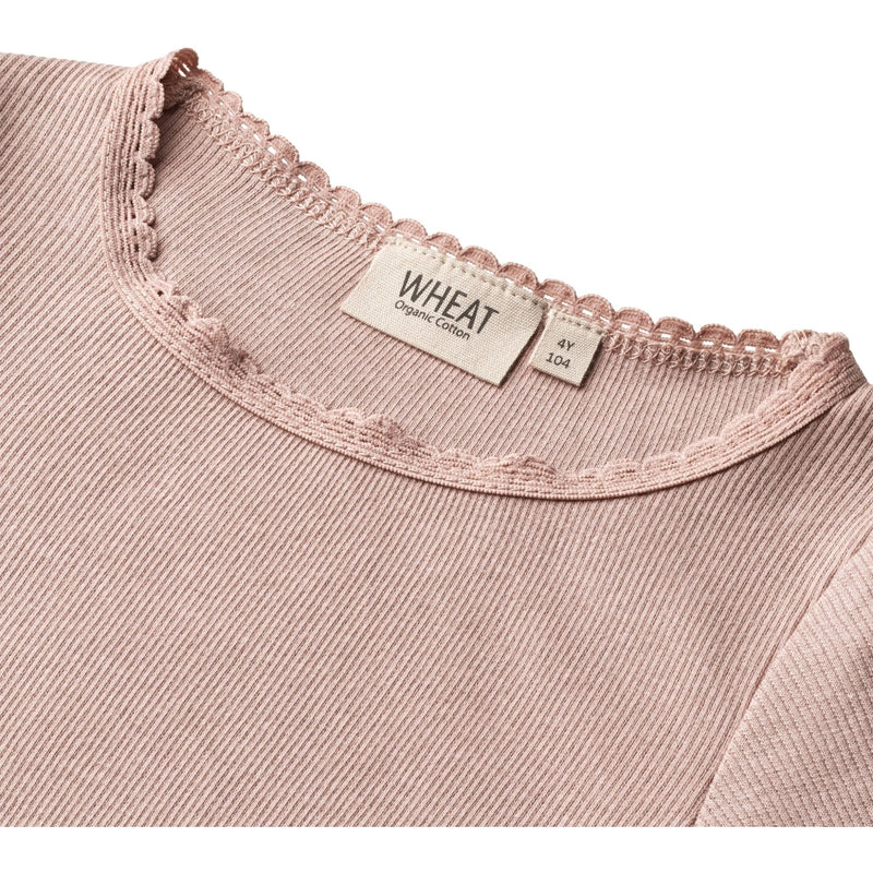 Wheat Main Langærmet Blonde Rib T-shirt Jersey Tops and T-Shirts 2026 rose