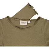 Wheat Langærmet Blonde Rib T-shirt Jersey Tops and T-Shirts 3531 dry pine