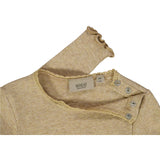 Wheat Langærmet Blonde Rib T-shirt Jersey Tops and T-Shirts 5410 dark oat melange