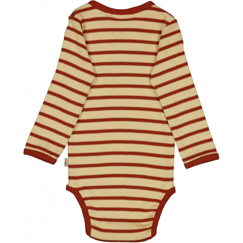 Wheat Langærmet Body m. Knapper Underwear/Bodies 2901 sienna stripe