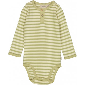 Wheat Main Langærmet Body m. Knapper Underwear/Bodies 4142 green stripe