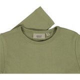 Wheat Langærmet Rib T-Shirt Jersey Tops and T-Shirts 4095 forest mist