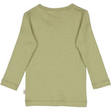 Wheat Langærmet Rib T-Shirt Jersey Tops and T-Shirts 4095 forest mist