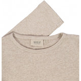 Wheat Langærmet Rib T-shirt Jersey Tops and T-Shirts 0072 gravel melange