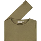 Wheat Langærmet Rib T-shirt Jersey Tops and T-Shirts 3531 dry pine