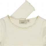 Wheat Langærmet Rib T-shirt m. Blonde Jersey Tops and T-Shirts 3129 eggshell 