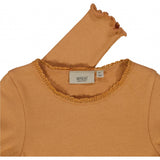 Wheat Langærmet Rib T-shirt m. Blonde Jersey Tops and T-Shirts 3351 sandstone