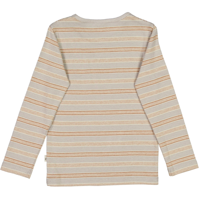 Wheat Main Langærmet Stribet T-shirt Jersey Tops and T-Shirts 5055 morning dove stripe