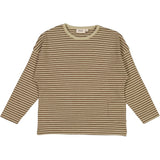 Wheat Langærmet T-Shirt Addison Jersey Tops and T-Shirts 3054 mulch stripe