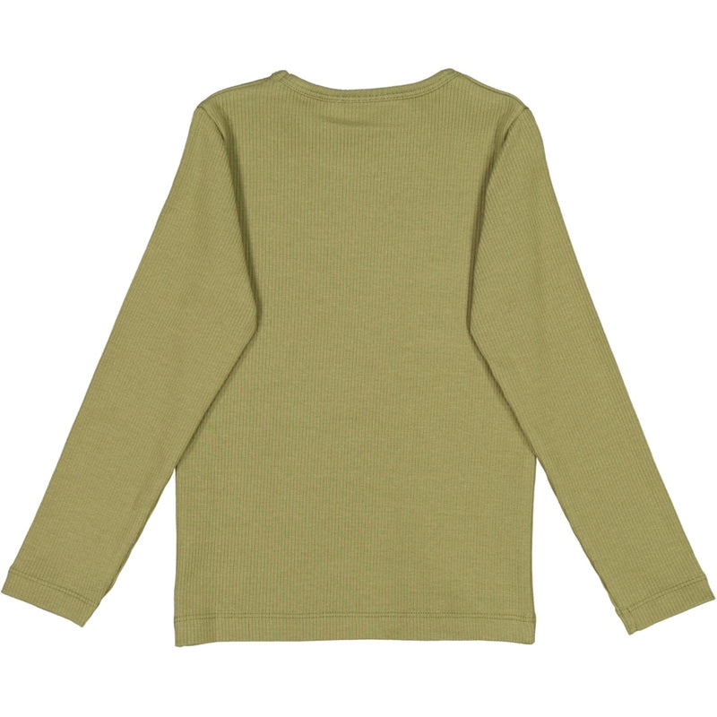 Wheat Langærmet T-Shirt Nor Jersey Tops and T-Shirts 4214 olive