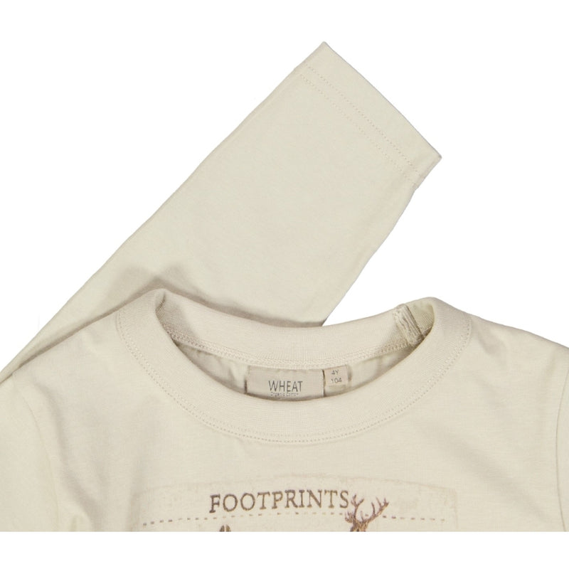 Wheat Main Langærmet T-shirt Fodspor Jersey Tops and T-Shirts 3140 fossil