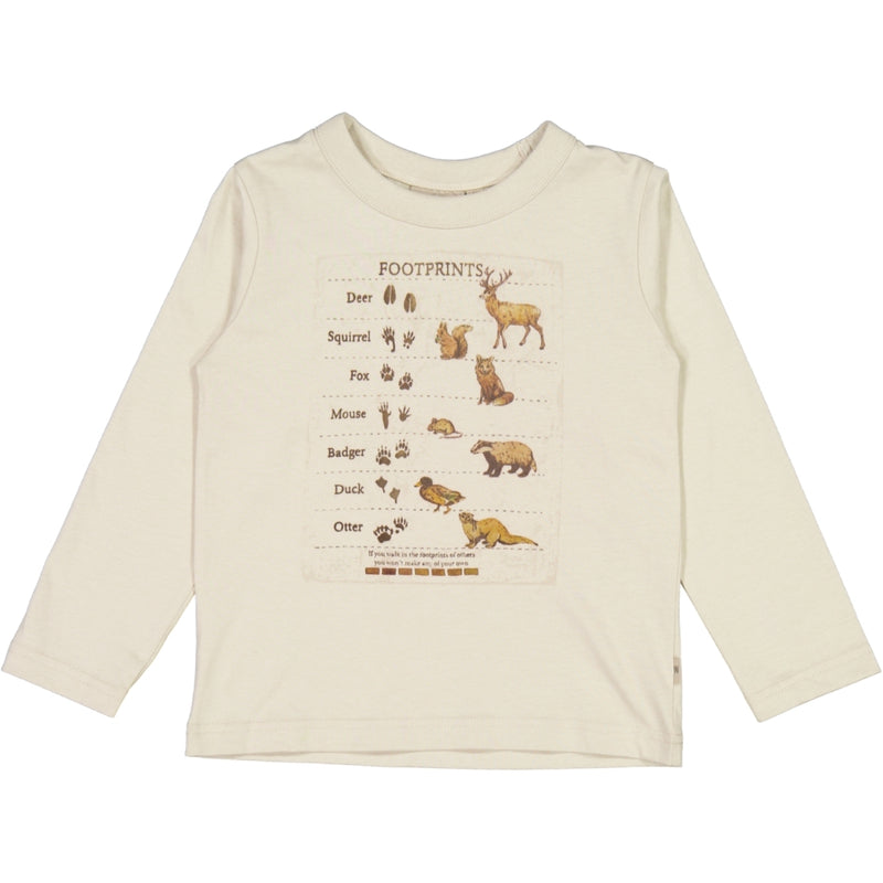 Wheat Main Langærmet T-shirt Fodspor Jersey Tops and T-Shirts 3140 fossil