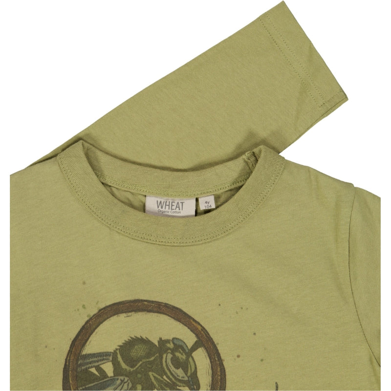 Wheat Main Langærmet T-shirt Forstørrelsesglas Jersey Tops and T-Shirts 4121 heather green