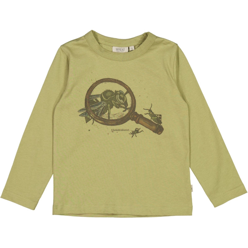 Wheat Main Langærmet T-shirt Forstørrelsesglas Jersey Tops and T-Shirts 4121 heather green