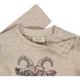 Wheat Langærmet T-shirt Ged Jersey Tops and T-Shirts 0072 gravel melange