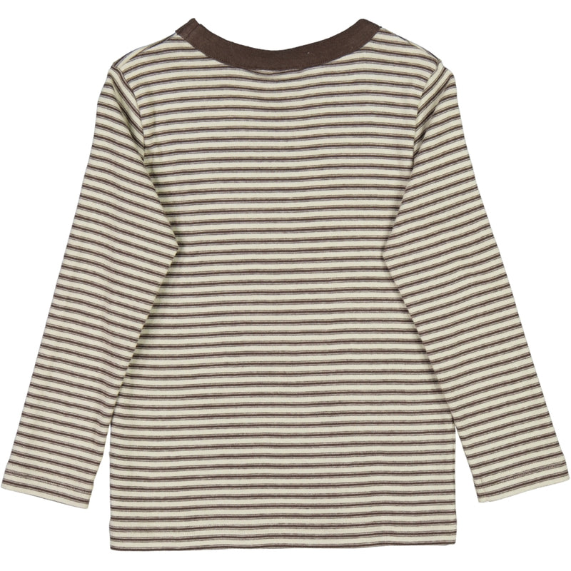 Wheat Main Langærmet T-shirt Grankogle Badge Jersey Tops and T-Shirts 3054 mulch stripe