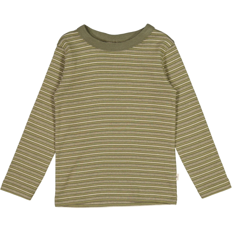 Wheat Langærmet T-shirt Lai Jersey Tops and T-Shirts 2185 heather green stripe