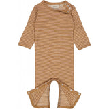 Wheat Wool Langærmet Uld Heldragt Jumpsuits 3515 clay melange wool stripe