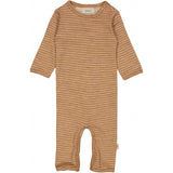 Wheat Wool Langærmet Uld Heldragt Jumpsuits 3515 clay melange wool stripe