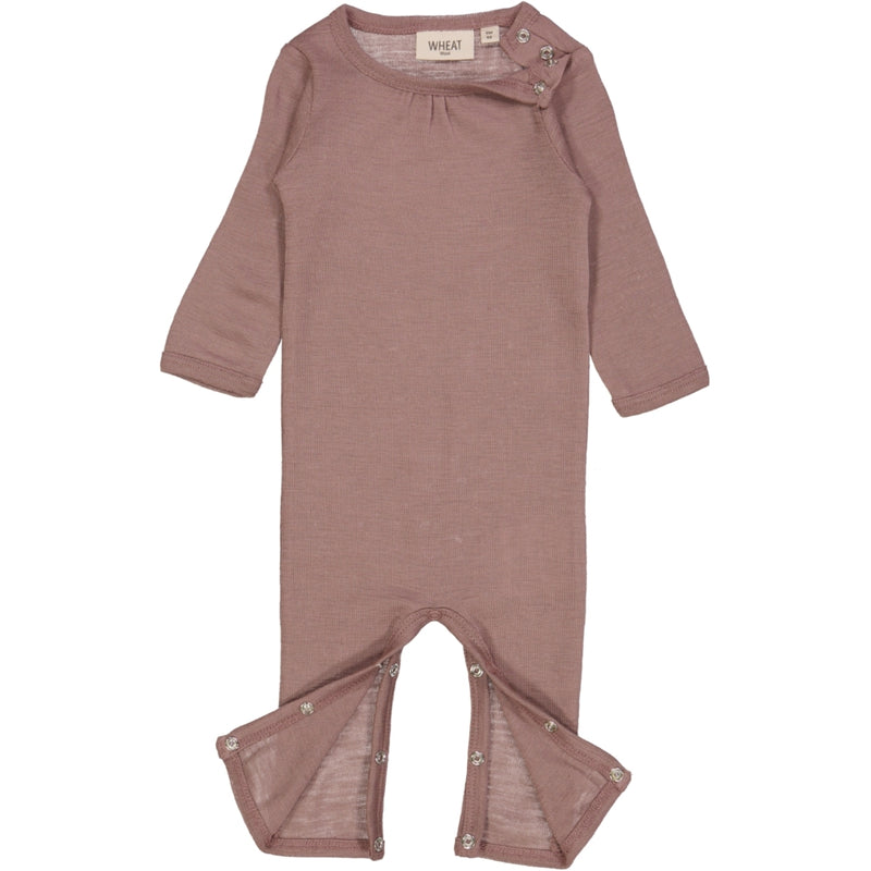 Wheat Wool Langærmet Uld Heldragt Jumpsuits 1239 dusty lilac