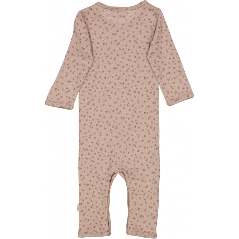 Wheat Wool Langærmet Uld Heldragt Jumpsuits 2279 flower dots