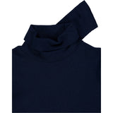 Wheat Wool Langærmet Uld Rullekrave Jersey Tops and T-Shirts 1432 navy 